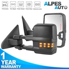 2pcs Power Heated Tow Mirrors Turn Signal For 2002-08 Ram 1500 2003-09 2500 3500