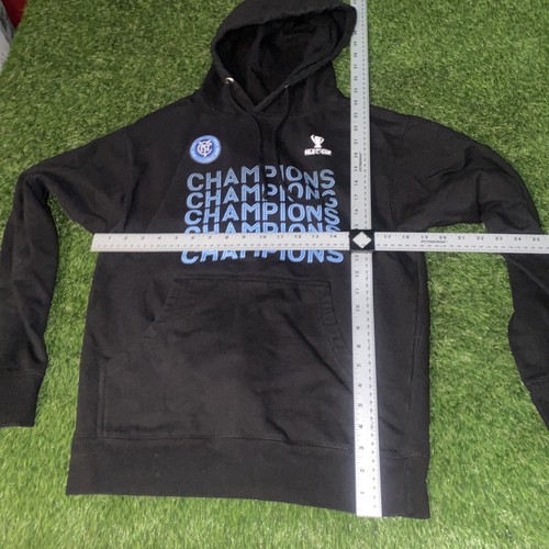 New York City Football Club Hoodie Mens Medium Black Fanatics MLS cup Champions - Picture 3 of 7