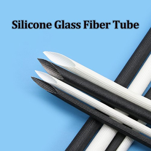 Silicone Glass Fiber Tube Cable Sleeve Heat Resistant Sleeve Wire Sheath Ø1~25mm - Picture 2 of 7