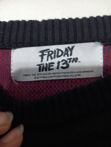 Mens Friday The 13th Jason Pull Over Sweater Top - Picture 2 of 7