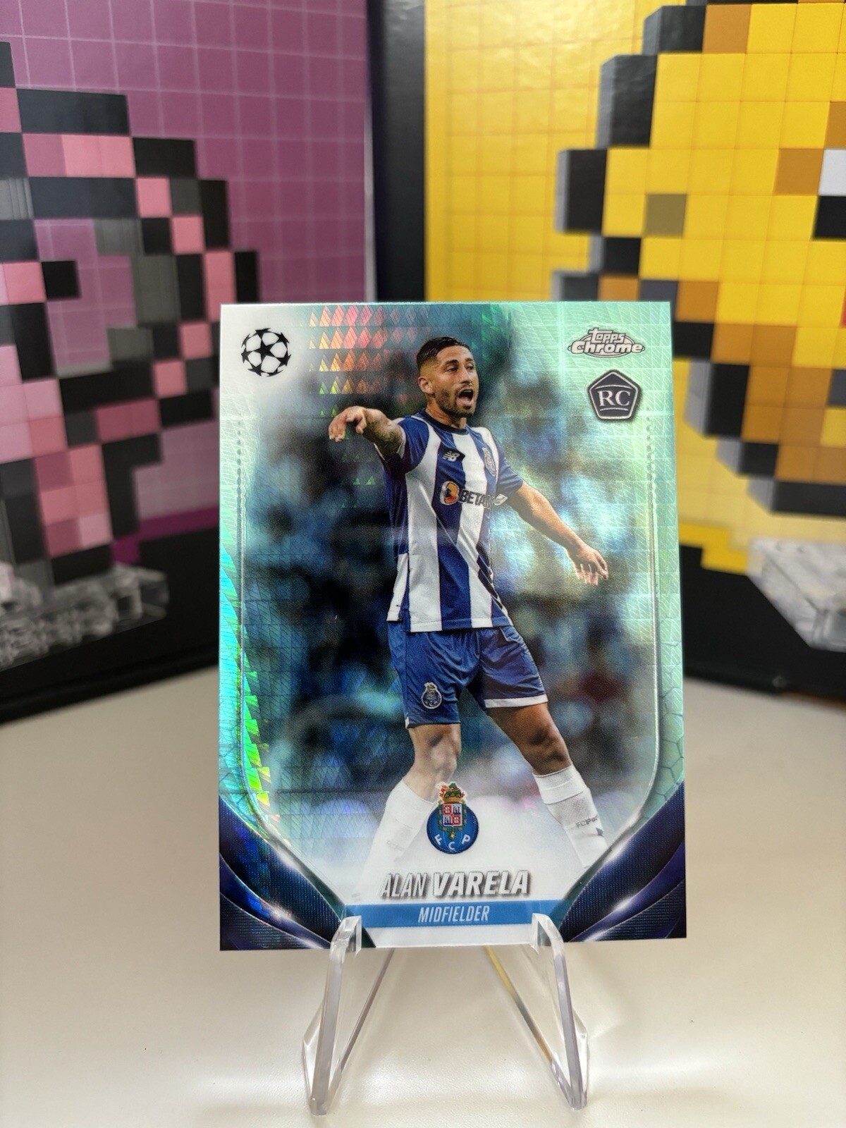 Alan Varela - 2023-24 Topps Chrome UEFA Club Competitions #55 RC - AQUA PRISM