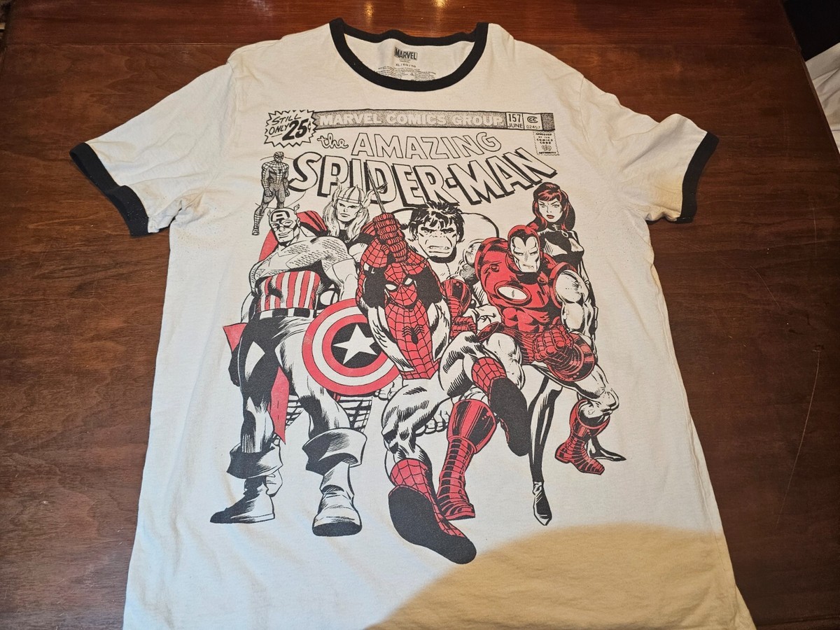 Marvel Comics Group The Amazing Spiderman White Tshirt Size XL | eBay