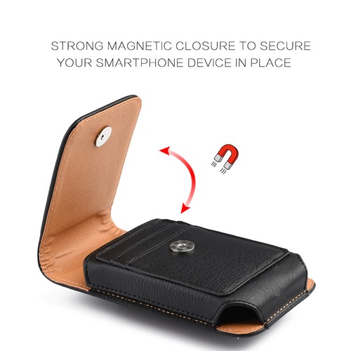 Men's Phone Pouch With 360 Rotatable Belt Clip Holster For iPhone 15 / 15 Pro - Picture 7 of 27