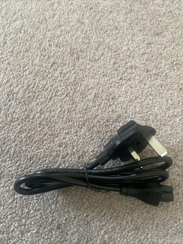 MAINS POWER CLOVER LEAD/CABLE UK 3-PIN PLUG FOR LAPTOP DELL 0J663C