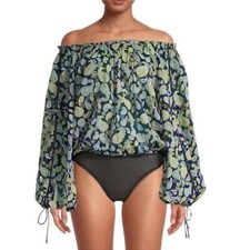 Free People Intimately Women's Sundown Green Paisley Bodysuit Size Large