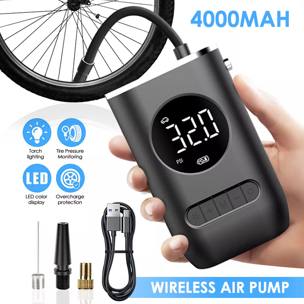 150PSI Mini Air Pump Wireless Air Compressor Car Bike Tire Electric  Inflator USA