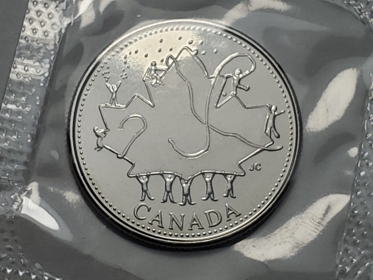 1952-2002 P Double Date PROOFLIKE CANADA 25 Cent Canada Day