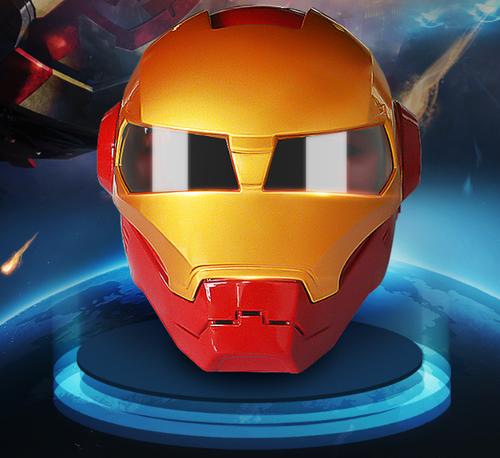 Iron Man Helmet Full Cover Safety Revealable Motorcycle Retro Style Helmet - Foto 2 di 36