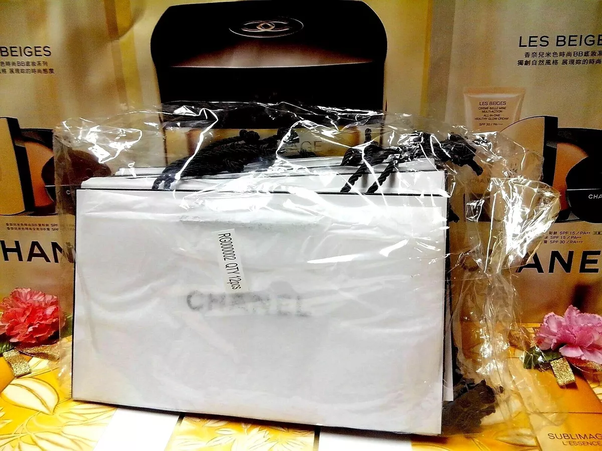 ☾12 PCS☽ CHANEL Classic Black & White Paper Gift/Shopping  Bag~☾Size:24x7x14CM☽