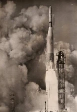 Failure due to deviation – Rocket launch (1962) ❤ Vintage Press Photo K 672