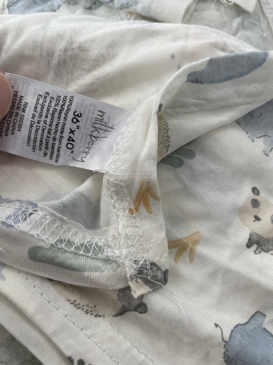 Milkberry Rayon Blanket Made From Bamboo Set of 2 Blankets Animals Baby