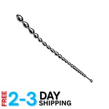 Lightweight 9.67-Inch Beaded Stainless Steel Urethral Sound for Sensational Play