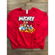 Vintage Disney Mickey  Friends Sweatshirt Size Youth XXL Fits Like Womens M/L
