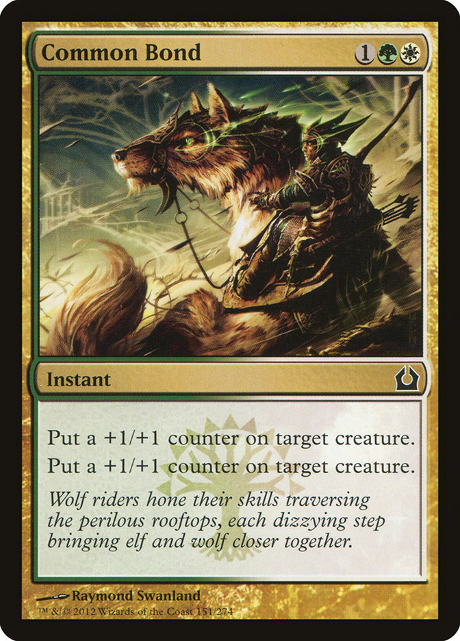 Common Bond 4x FOIL RTR MTG Return to Ravnica Common MINT green white Common Bond 4x FOIL RTR MTG Return to Ravnica Common MINT green white