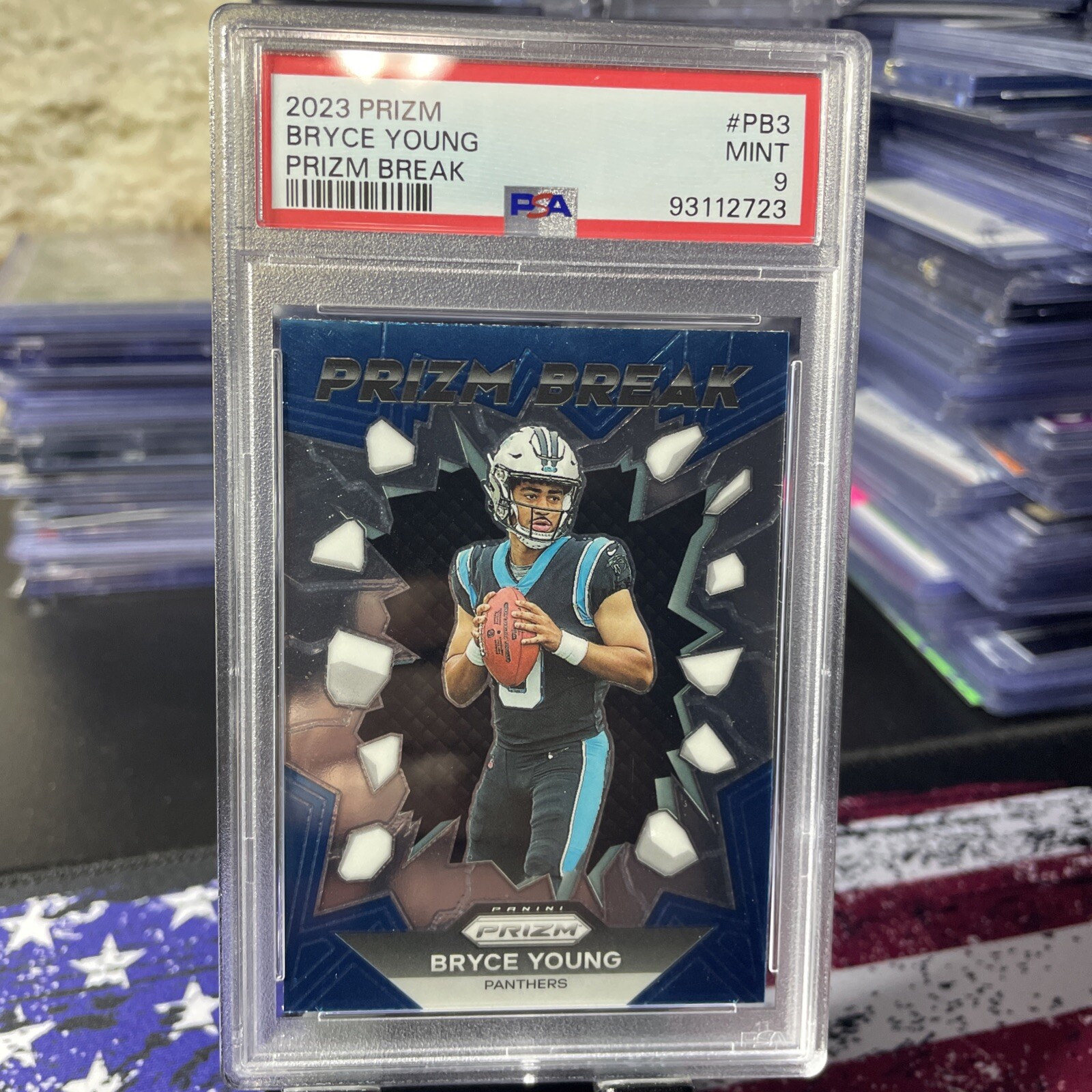 2023 Panini Prizm Bryce Young RC Silver Prizm Break PSA 9 #PB-3