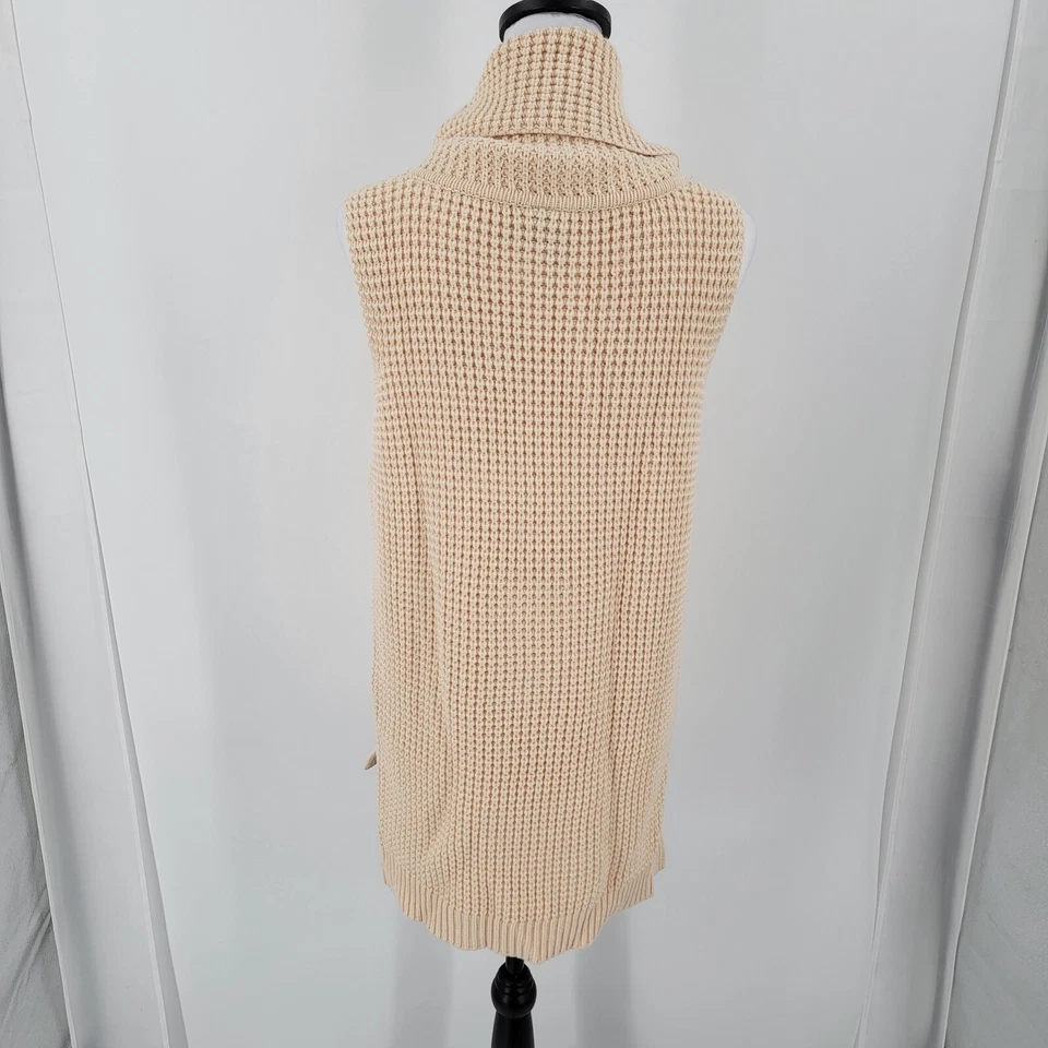 Suéter Sahalie Para Mujer Mediano Capucha Cuello Suave Grueso Tejido Pullover Sin Mangas Foto 2 de 4