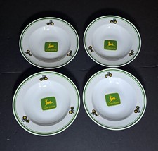 4 JOHN DEERE Bowls Tractor Logo Nothing Runs Like A Deere Soup Cereal Bowls 8”