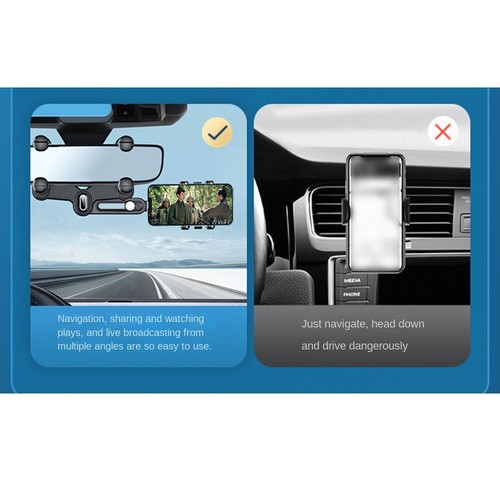Adjustable Telescopic Car Phone Holder Mobile Cell Support Tools Travel - Zdjęcie 5 z 12