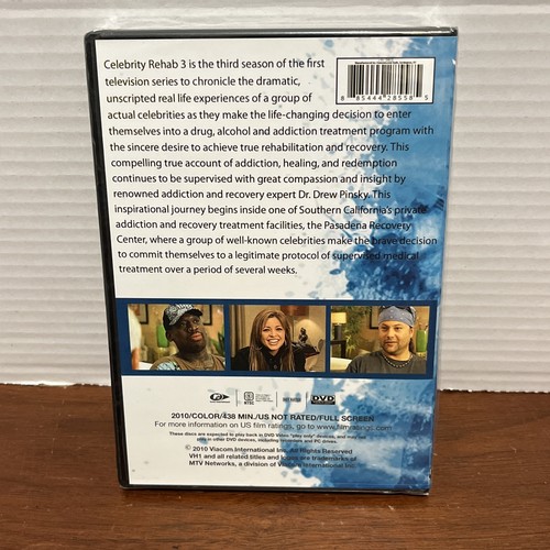 CELEBRITY REHAB WITH DR DREW - SEASON 3 DVD - 4 Disc Set MTV - Amazon Mfg - New - Picture 2 of 12
