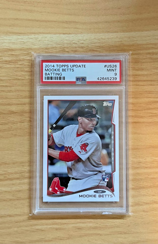 2014 Topps Update - Mookie Betts #US26 Batting (RC) - PSA 9 - MINT