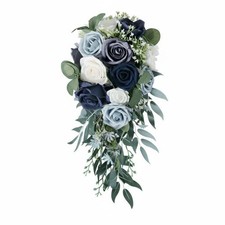 Wedding Bouquets for Bride Waterfall Artificial Roses Bunch Floral Holding