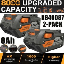 2PCS For Ridgid 18V R840085 8.0Ah Lithium-ion Battery 18 Volt R840087 R840089