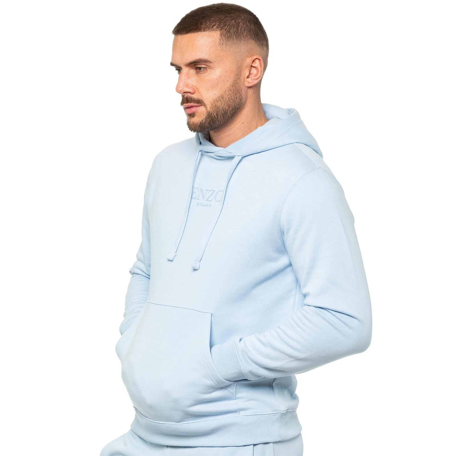 OFF WHITE Felpa con cappuccio uomo Enzo pullover felpa con cappuccio tinta unita regolare manica lunga cappuccio top