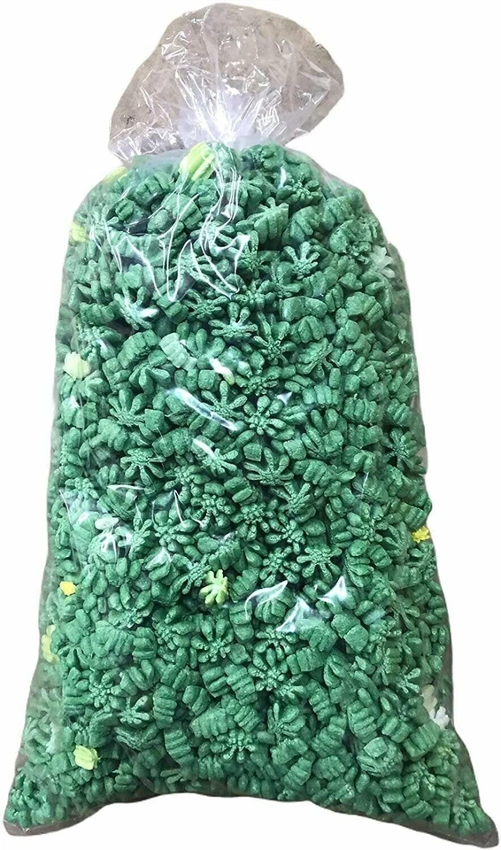 FunPak Green Marijuana Leaves Biodegradable Packing Peanuts - Image 3 of 3