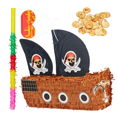 Pinata piratenschiff bunt 288 Taler Kinder Pinata Piraten Piñata Papier