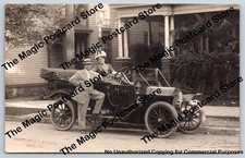 Married Couple In Brass-era Car Rppc Erie Pennsylvania Antique Photo 1910s Married Couple In Brass-era Car Rppc Erie Pennsylvania Antique Photo 1910s