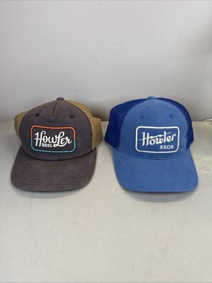 LOT of 2 Howler Bros Trucker Hat Mesh Back Snapback Logo Patch Blue Navy