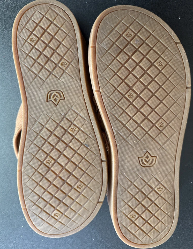 Chanclas Spenco zapatos cómodos de cuero marrón para mujer Foto 3 de 3