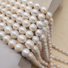 Bead 11-13mm Natural Baroque White Freshwater Pearl Loose Bead 14inch Strand