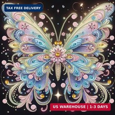 Acudotr Butterfly Diamond Painting Kits for Adults, 5D Special Shape Diamond Art
