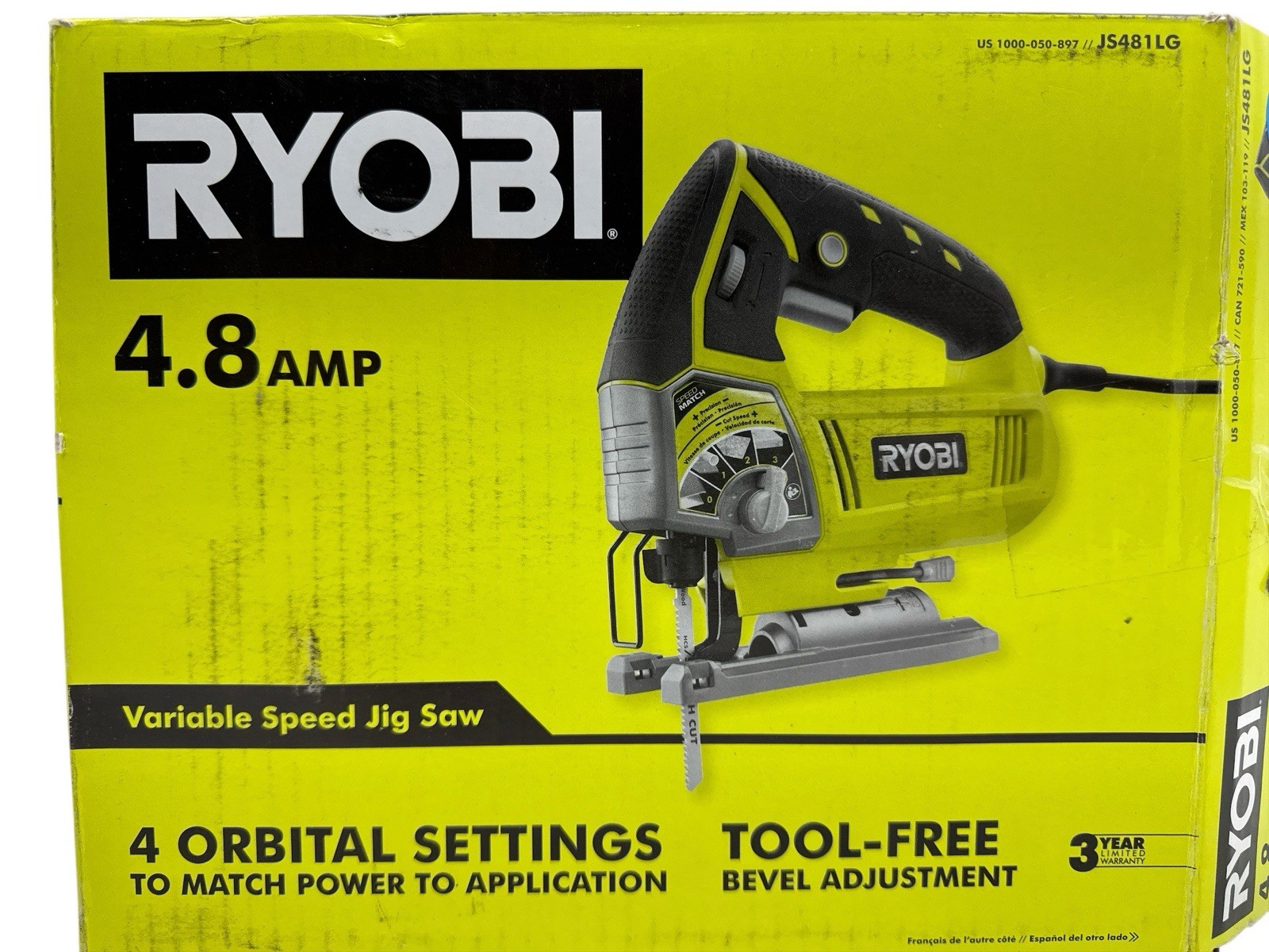 Ryobi Jig Saw Corded 4.8A Variable Speed JS481LG  Lightly Used1