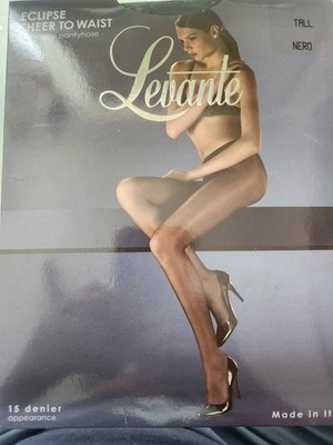 Levante Eclipse sheer to waist trill nero soft matte pantyhose Made in Italy