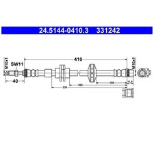 2x Bremsschlauch vorne für Renault Laguna DT0/1 3 BT0/1 KT0/1 | 24072904