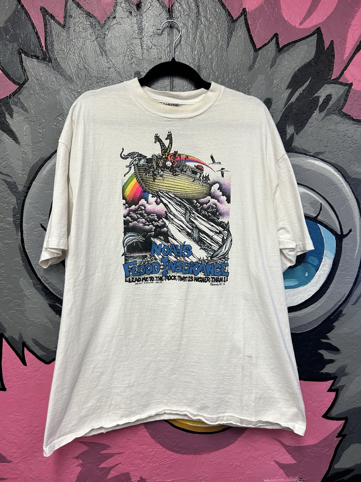 Urgent! Quebec Floods: Risk Remains High! 10 Vintage 1995 Noahโs Flood Insurance Oneita Power T Size 2Xl