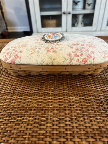 Longaberger 2003 Mother’s Day Special Things Basket, Lid, Protector, And Pin