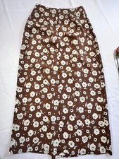 Petite Sophisticate Skirt Size 2 Brown Floral Midi Slim A-Line Vintage Y2K