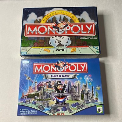 MONOPOLY Game Parker Brothers Deluxe Edition 1998 Here & Now 2006 Nostalgia