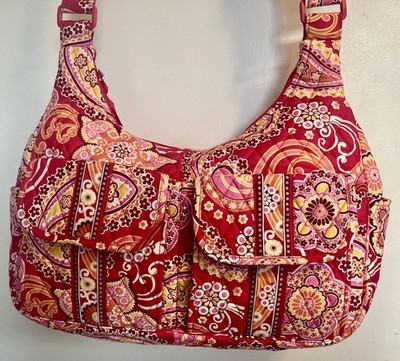 Vera Bradley Raspberry Fizz Cargo By Sling Crossbody Purse Shoulder Bag