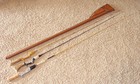 3 Vintage Steel Casting Rods + Heddon Rod Case - True Temper - Gep - Unmarked
