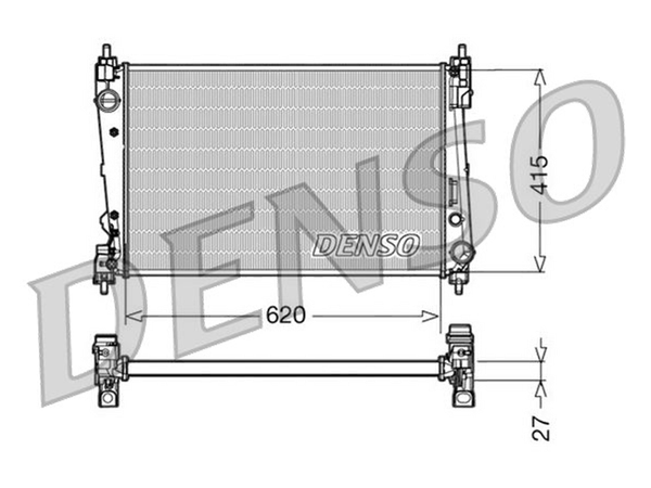 Denso WasserküHler FüR Alfa Romeo Mito, Lancia Delta 3, Opel Corsa D, Fiat-image