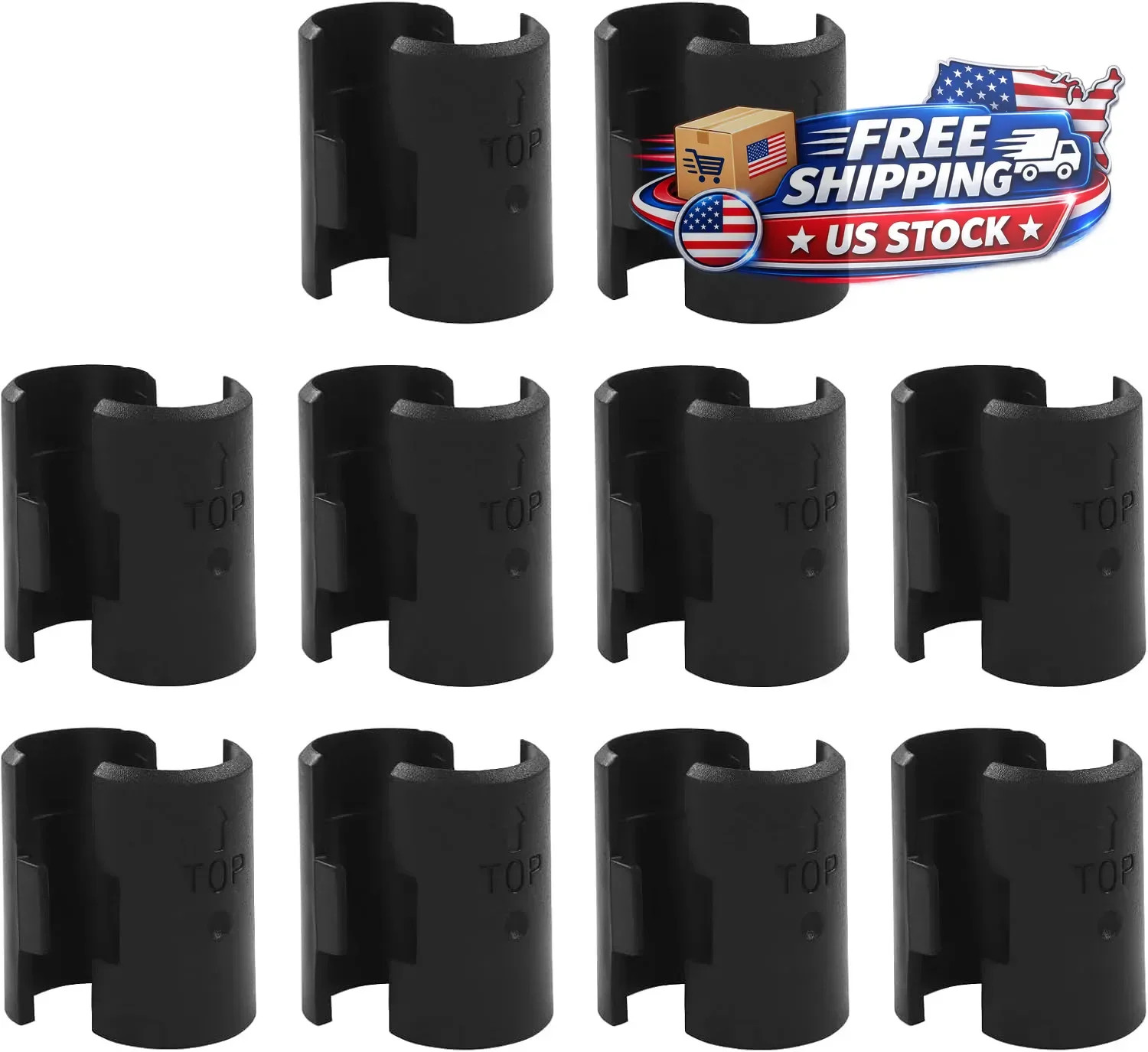 Wire Shelf Clips - 24 Pack Shelving Sleeves,