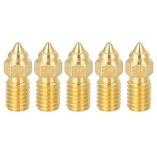 5 Pcs 0.6mm Brass Nozzles, M6 Thread 3D Printer Nozzle Accessories