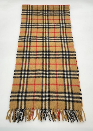 Auth Burberry Nova Check Pattern Cashmere Long Scarf Set of 2 NS070510 - Picture 16 of 24