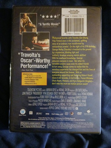 Phenomenon (DVD, 1996) Brand New. - 第 2/4 張圖片