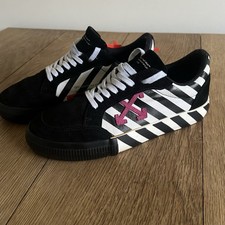 Off-White Scarpe da Ginnastica Basse Vulcanizzate Nero Bianco Frecce EU42 UK8 Virgil Abloh