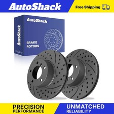 Front Drilled Slotted Brake Rotors Pair For Bmw X1 2012-2015 Awd Rwd L4 2.0l